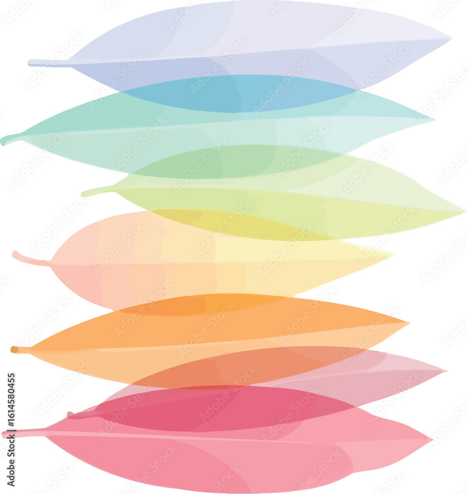 Poster abstract colorful leaves background design for website banner and presentation art