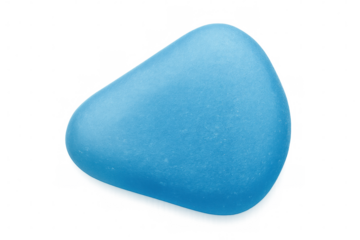 Light blue sea glass with transparent background evoking summer holidays