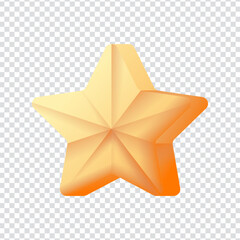 3D Star Rating Icon Design
