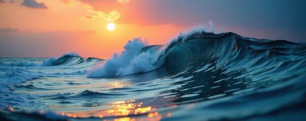Rolling dark blue swells, sun reflecting on crests , texture, seascape