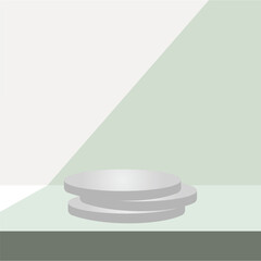 Abstract background gradient wall in empty room template , interior background products display