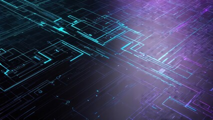 Obraz premium Abstract digital circuit network