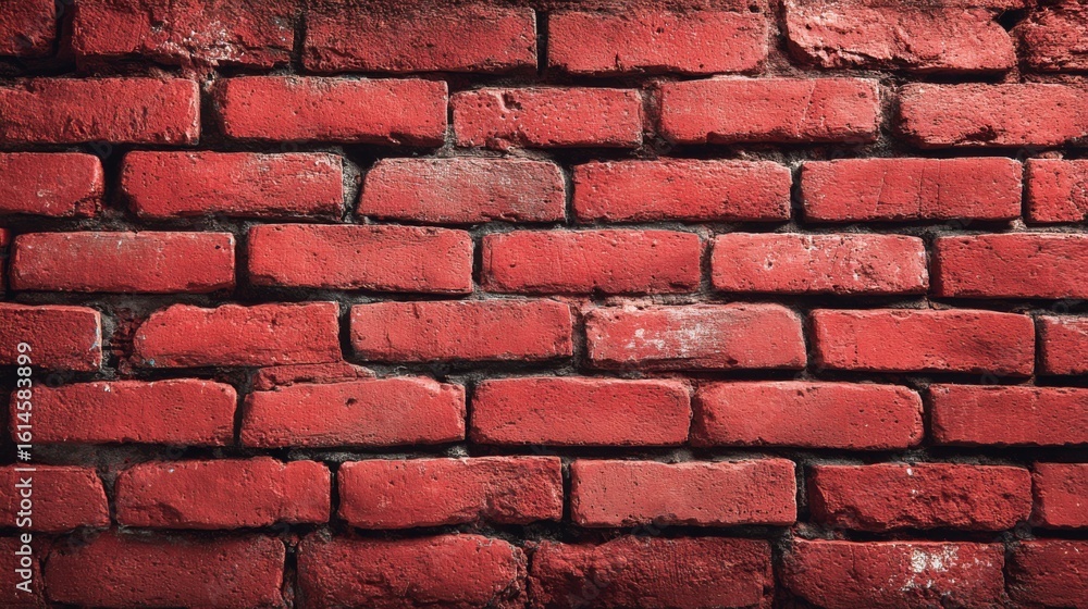 Poster a close view of a red brick wall features a mix of tones and textures, showcasing its rustic appeal.