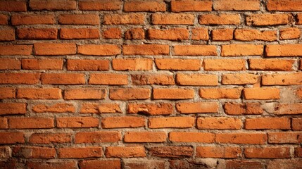 Obraz premium A pattern of red brick blocks creates a textured wall. The warm tones add character, showcasing the craftsmanship and historical style of the architecture.