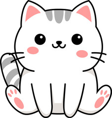 Striped Tabby Kitten illustration