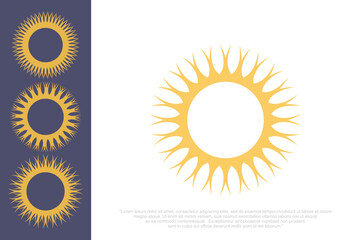 Minimalist sun logo design template. Modern style sun logo . vector illustration
