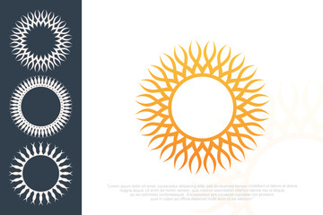 Minimalist sun logo design template. Modern style sun logo . vector illustration