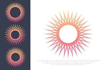sun abstract logo design . vector illustration
