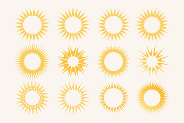 sun abstract logo design . vector illustration