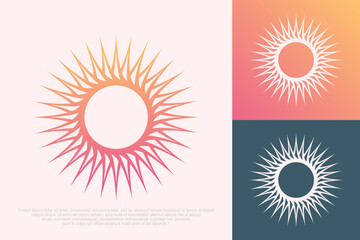 sun abstract logo design . vector illustration