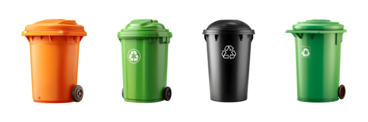 trash bin icon isolated on transparent background, in PNG format, cut out