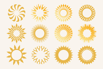 sun abstract logo design . vector illustration
