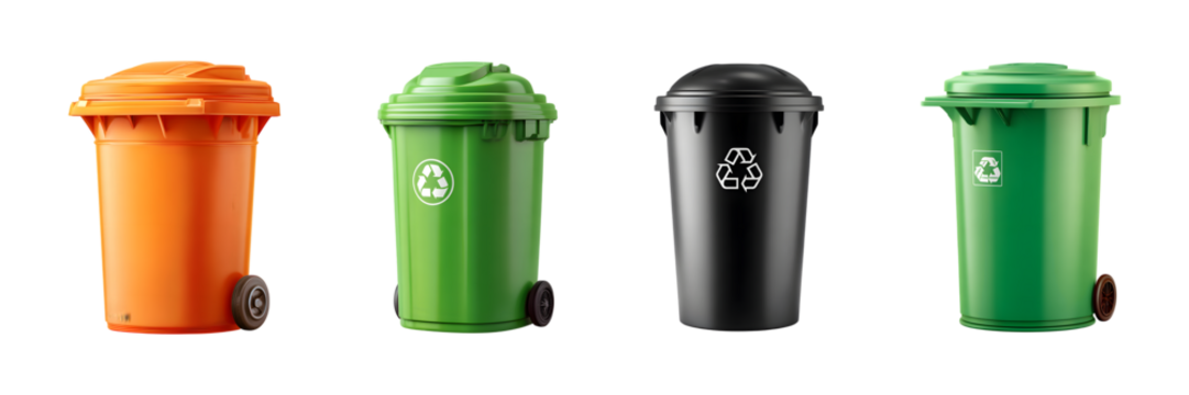 trash bin icon isolated on transparent background, in PNG format, cut out