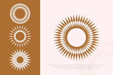 Sun icon set. sun star icons collection. Summer, sunlight, nature, sky. Vector illustration