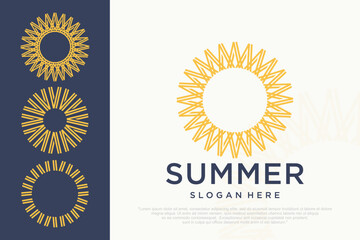 Sun icons vector isolated. Shine sun set. Sunshine vector illustration