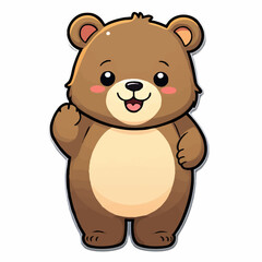 Fototapeta premium Kawaii bear 10.eps Art Print