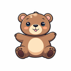 Cute bear 12.eps Sticker