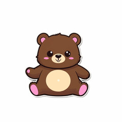 Joyful bear 16.eps Cartoon Sticker