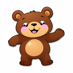 Naklejka premium Adorable bear 24.eps Illustration