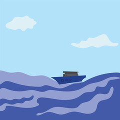 ship in the sea