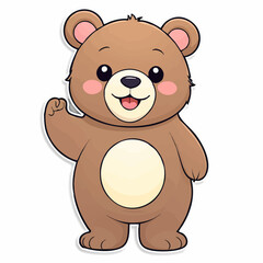 Kawaii bear 37.eps Art Print