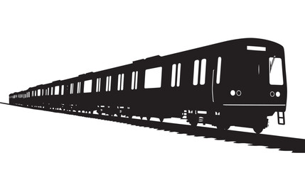 Fototapeta premium subways silhouette isolated on white background