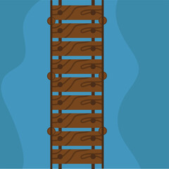 illustration of a wooden bridge