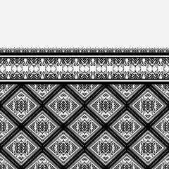 Ikat fabric black abstract symbol