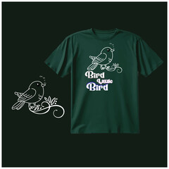 Handdrawn Birds T-Shirt Design 