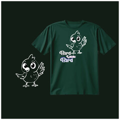 hand drawn Bird T-shirt Design 