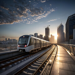 Fototapeta premium train in the city