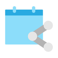 Shared Calendar Vector Flat Icon Design