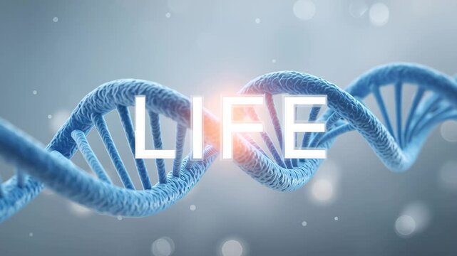 A conceptual close-up illustration representing decoding chromosomes and the science of longevity through cellular care.