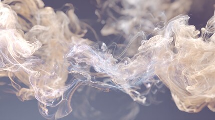 Ethereal 3D Render of Flowing Smoke, a Delicate Dance of Light and Shadow, Evoking a Sense of Calm and Mystery