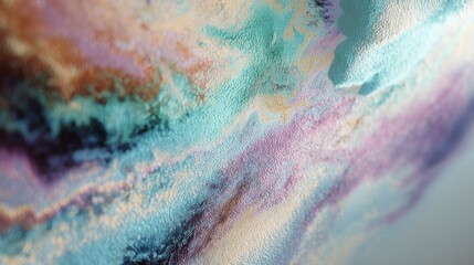Mesmerizing 3D Render of a Textured Surface with Swirling Hues of Blue, Purple, and Gold