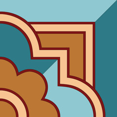 Italian ceramic tile pattern. Mediterranean porcelain pottery. Ethnic folk ornament.