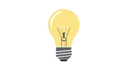 Simple Lightbulb Illustration: Idea, Innovation, Brightness, Energy, and Concept.
