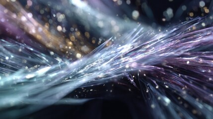 Ethereal Light Streams Featuring Bokeh Effects for Digital Backdrops, Visual Effects, and Motion Graphics