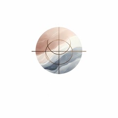 Modern logo design with fluid watercolor textures and elegant hand drawn lines, foring a symbolic mark, organic artistic aesthetic, for boutique or lifestyle brands, white background