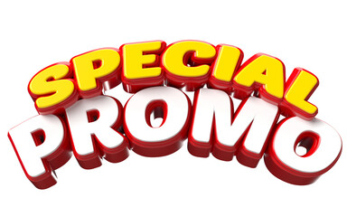 Special promo 3D Rendered Text Graphic for Marketing and Advertising
