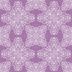 White flowers on a beautiful seamless purple