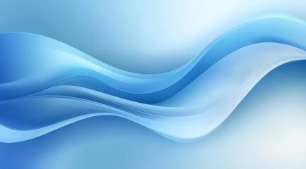 Fototapeta premium Abstract Blue Wavy Lines on Gradient Background