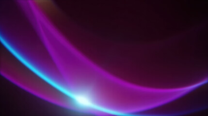 Vibrant abstract light waves create mesmerizing visual experience with shades of purple and blue, evoking sense of calm and creativity
