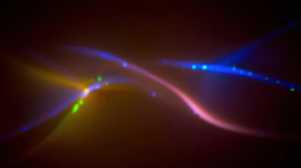 Abstract light patterns create mesmerizing display of colors, featuring vibrant blue, green, and purple hues. image evokes sense of movement and energy, perfect for artistic projects