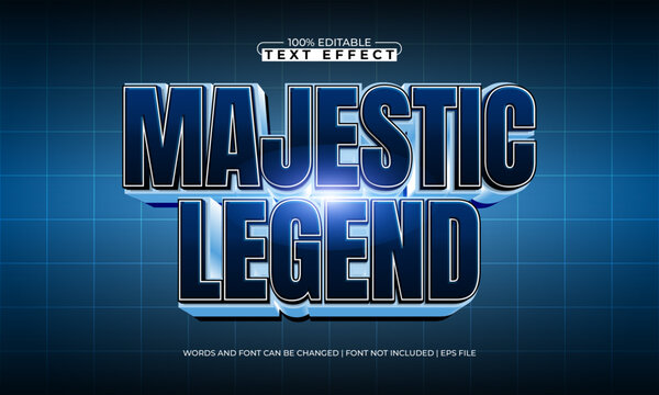 majestic legend editable text effect with a king and knight text style