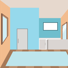 modern living room design vector