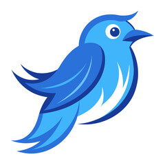 blue bird vector illustration
