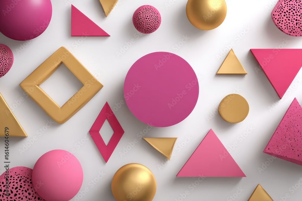 Poster vibrant composition of abstract random shapes showcasing modern design elements in a playful arrange