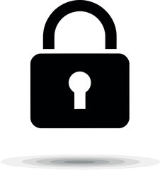a black shioutte lock icon for sequrity web design