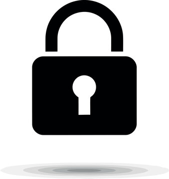 a black shioutte lock icon for sequrity web design